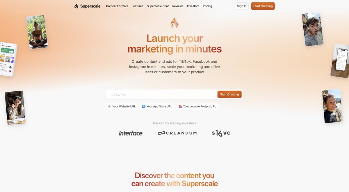 superscale_ai's tweet image. Hot take:
you don't need to pay $20k/month to agencies, just for some videos
instead use superscale to create and post hundreds of videos and what works best for you