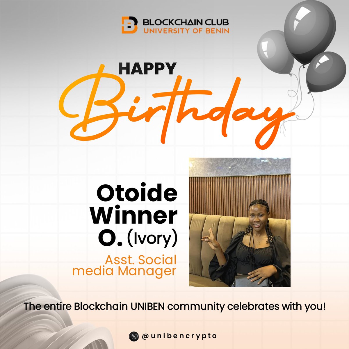 unibencrypto's tweet image. Happy birthday Ivory 🎉🎊
Thank you for all you do for the community.
We love you. ❤️