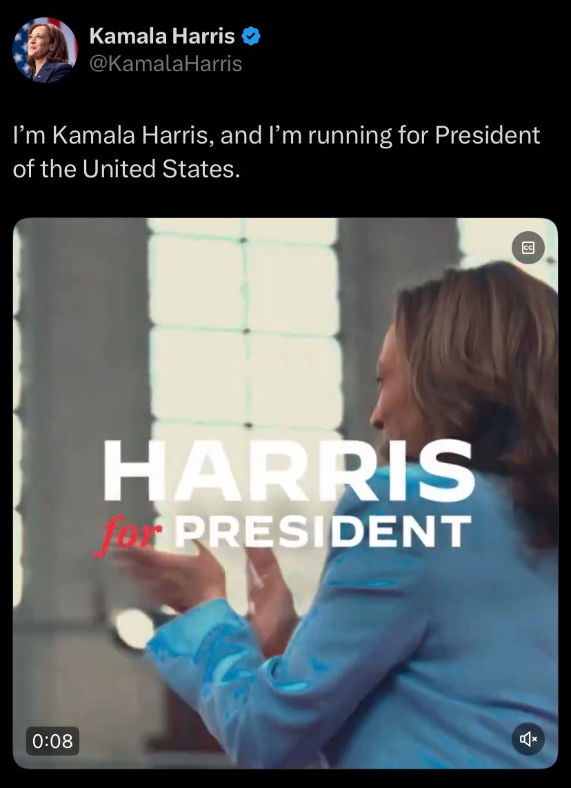 archivekamala's tweet image. One year ago today, President Biden dropped out of the race and endorsed Vice President Harris as the nominee of the Democratic Party.