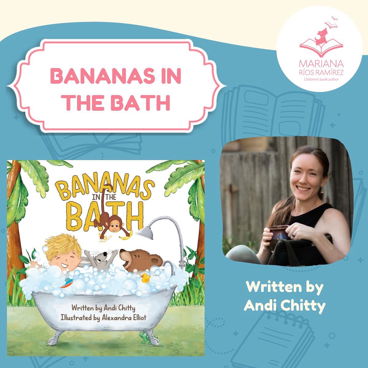 Today I welcome author <a href="/AndiChitty/">Andi Chitty</a> to the blog to talk about board book Bananas in the Bath. 🍌 🛁 

Learn more about Andi’s journey as a self published author, how her book came to be, and what comes next for her.

PLUS there’s a giveaway! 🥳

marianariosramirez.com/bananas-in-the…

#kidlit