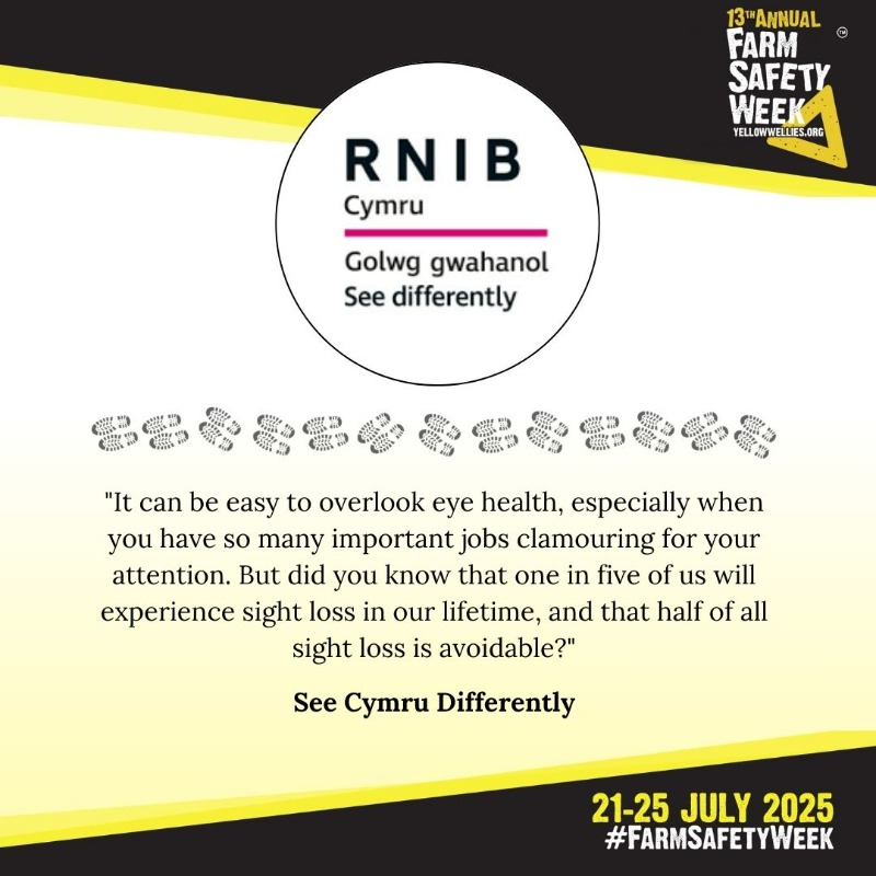 yellowwelliesuk's tweet image. Want some top tips for looking after your eyes?
We reached out to the experts at the new @RNIB See Cymru Differently project to see what they had to say … 💛
bit.ly/46qcry9
#FarmSafetyWeek