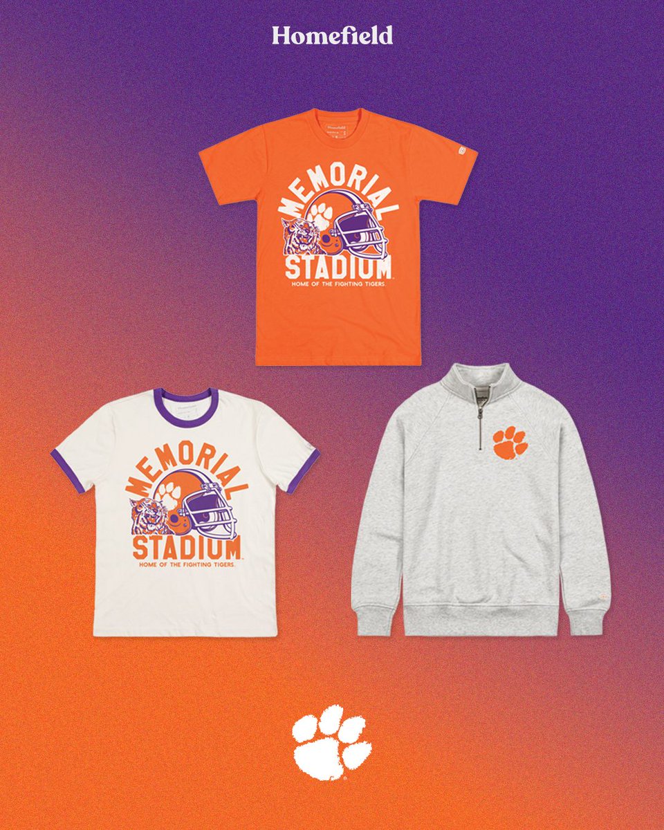 HomefieldApparl's tweet image. 55 years ago the iconic Tiger Paw first made it's debut.
Celebrate the anniversary of the paw with our latest Clemson collection.
@ClemsonTigers
homefieldapparel.com/collections/cl…