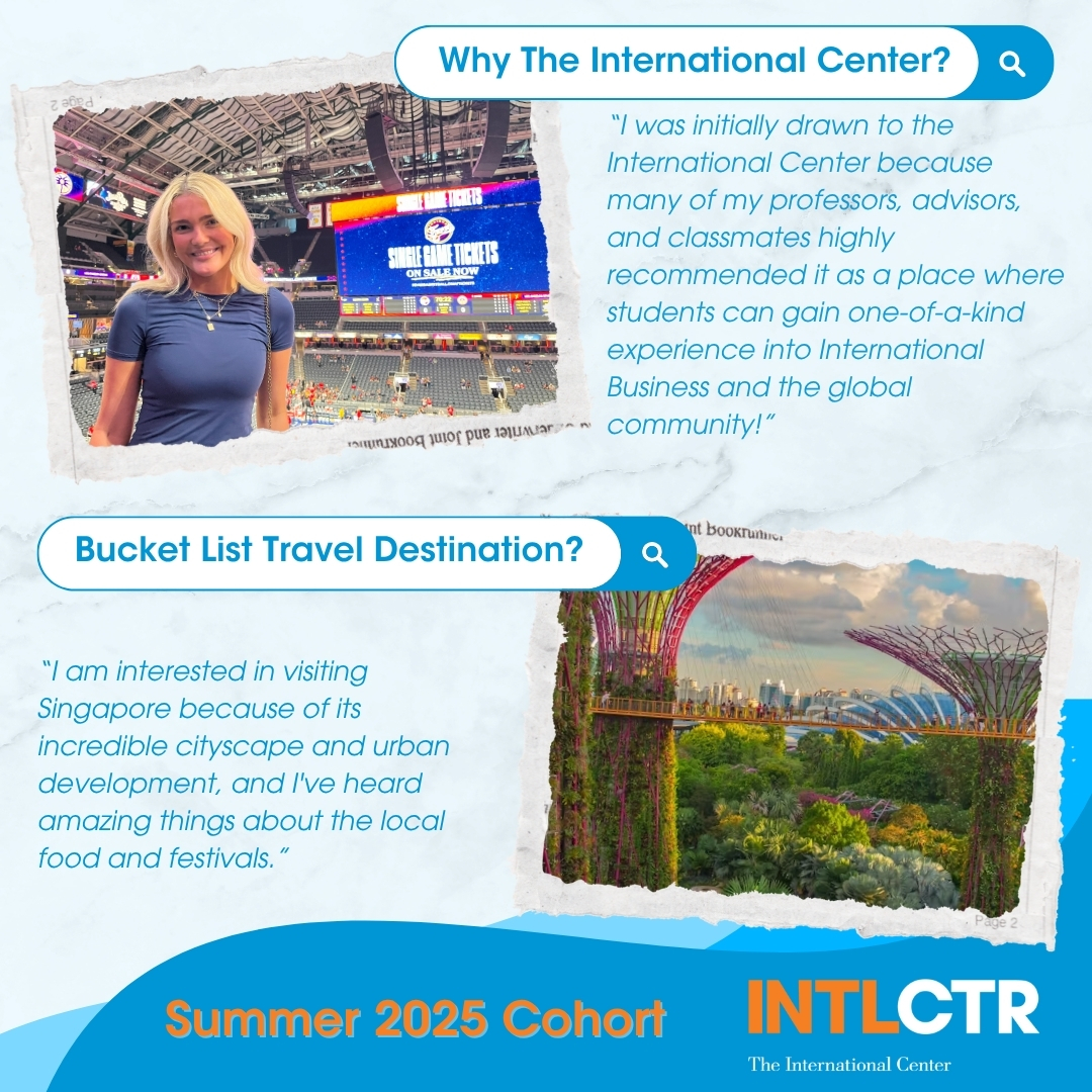 INTLCTR's tweet image. Next up on this #MeetTheInternMonday, please join us in welcoming Emma Smith! She is a rising senior @butleru!
Click to read about why she chose The #INTLCTR and her bucket list travel destination!