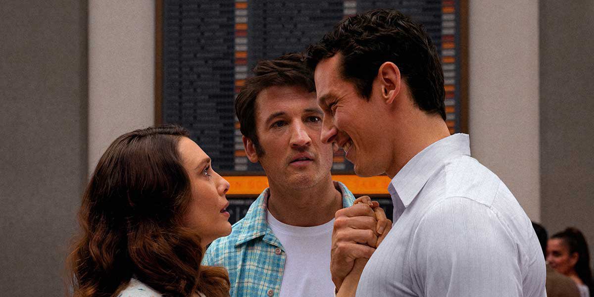 wandasolsen's tweet image. First look at A24 romcom ‘ETERNITY’ starring Elizabeth Olsen, Callum Turner and Miles Teller