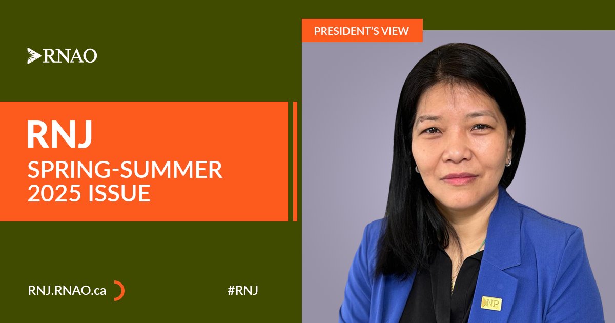 RNAO (@rnao) on Twitter photo In her latest #RNJ column, RNAO President & #NP <a href="/LhamoDolkar2023/">Lhamo Dolkar</a> talks about reaching the midway point of her presidency & her hopes that she can inspire her successor the same way her predecessors have inspired her: RNJ.RNAO.ca/opinion/honour…
Want access to RNJ? In her latest #RNJ column, RNAO President & #NP <a href="/LhamoDolkar2023/">Lhamo Dolkar</a> talks about reaching the midway point of her presidency & her hopes that she can inspire her successor the same way her predecessors have inspired her: RNJ.RNAO.ca/opinion/honour…
Want access to RNJ?