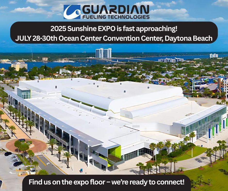 Join Guardian Fueling Technologies at the 2025 Sunshine Expo — July 28th–30th in Daytona Beach. Let’s talk equipment, service, and fueling solutions that keep your sites running 24/7!