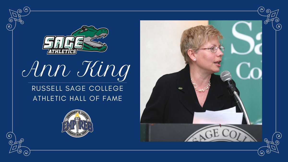 Ann King to Join Russell Sage College Athletic Hall of Fame This October
empire8.com/news/2025/7/21…

#E8 #E8Proud #LeadersCompeteHere #WhyD3