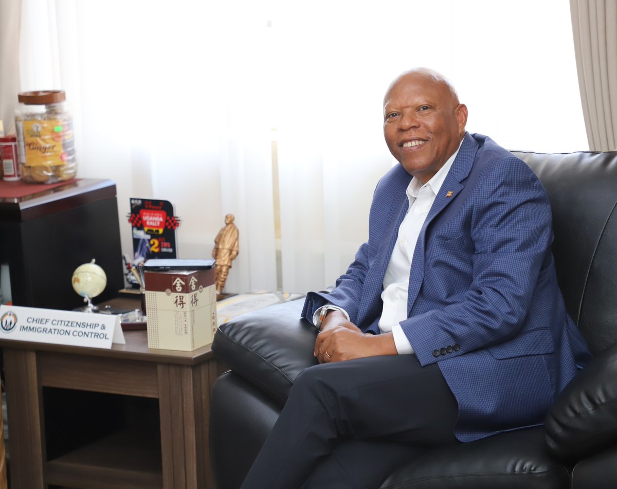 DCICUg's tweet image. Amb. Joseph Ocwet, Director General of ESO, paid a courtesy visit today, to Maj. Gen. Apollo Kasiita-Gowa, Chief of Citizenship and Immigration Control, and also renewed his passport. Passport applications can be conveniently submitted online at passports.go.ug