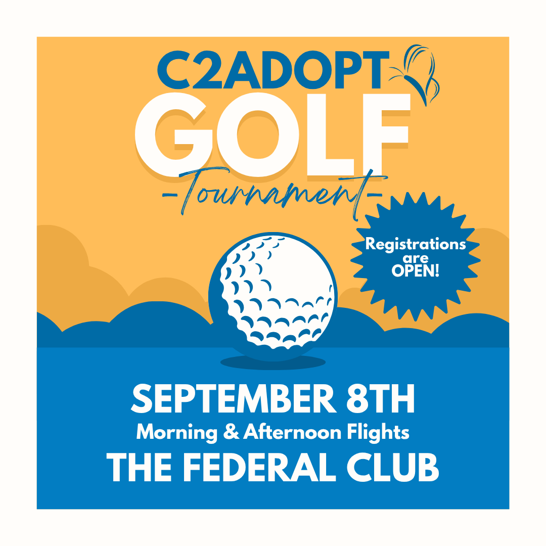 c2adopt's tweet photo. It's almost time for C2Adopt's Annual Golf Tournament!  Join us Monday, Sept 8th and help children and teens get to permanent forever families through adoption and kinship care! Registrations are now open for individuals &amp; teams at https://t.co/Puzo9hGrKK! https://t.co/Bjbx6XOv3z