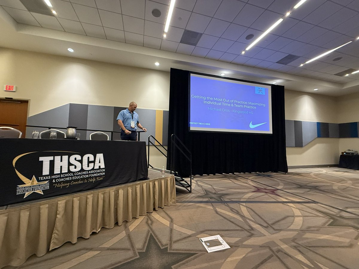 KHSMustangFBall's tweet image. Our Director of Football Operations @Oros45 giving his presentation at @THSCAcoaches school this !
#SFAW #HWPO #NoExcuses #Believe #RetoolandReload #WeWillWin #KingwoodALLIN