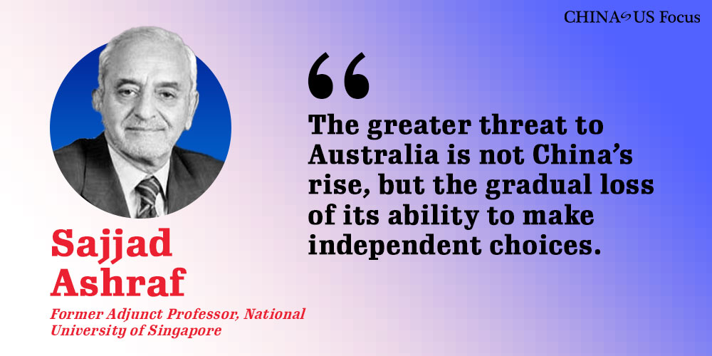 ChinaUSFocus's tweet image. Sajjad Ashraf brings the latest changes in AUKUS to light, with a focus on Australia's perhaps unwitting agreement to become America's forward-post in the Pacific.
ow.ly/6PZr50WqMrc