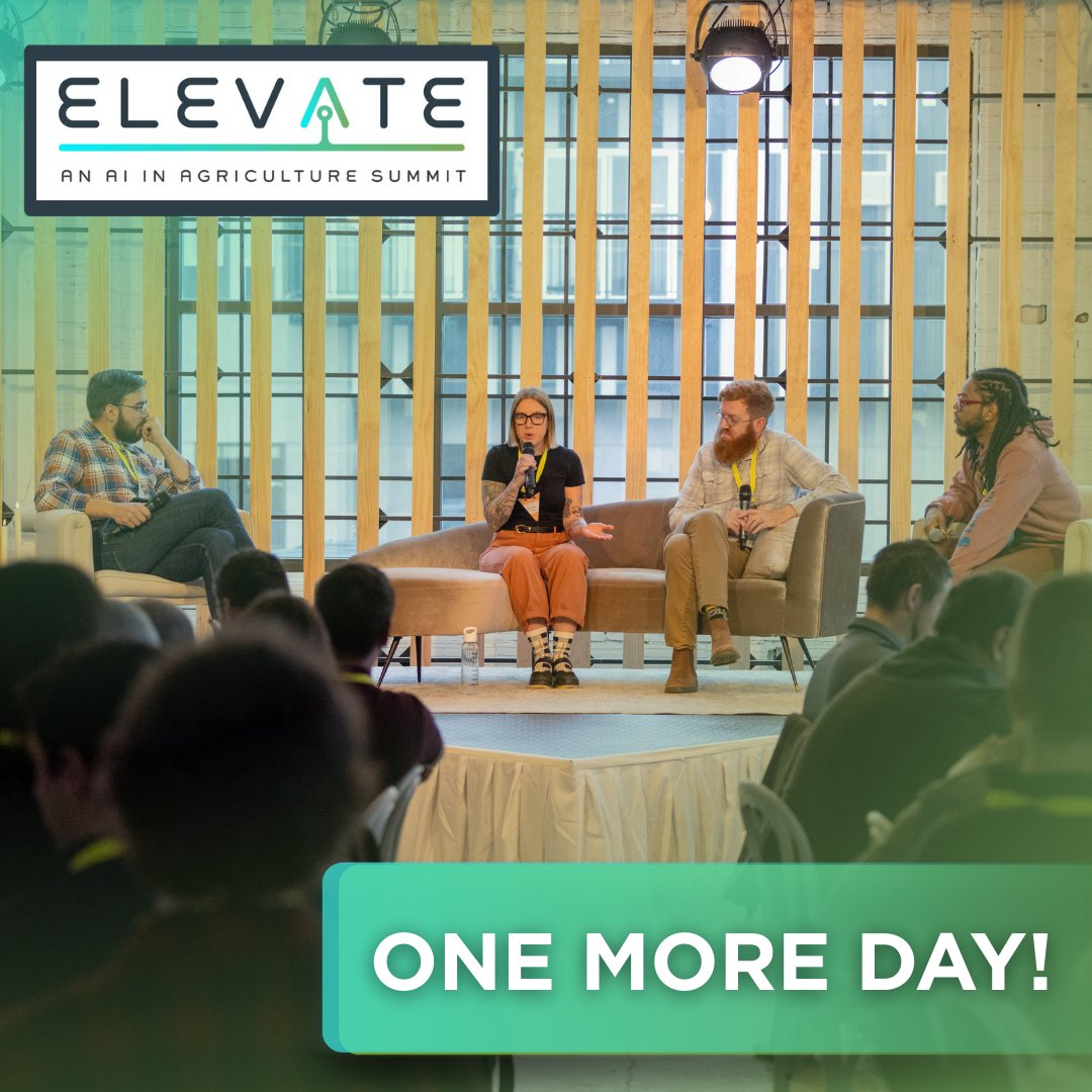 TheGrandFarm's tweet image. Elevate: An AI in Agriculture Summit is TOMORROW🎉 One more day. That’s it. Just one. 👀
The excitement kicks off tomorrow and it’s going to be next level. Will we see you there?