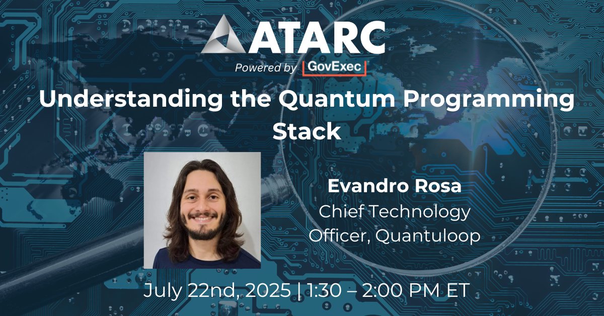 🌌 Last chance to attend the next session of our Quantum Speaker Series, “Understanding the Quantum Programming Stack,” featuring Evandro Rosa on July 22 at 1:30 PM ET.

Secure your spot now and explore the architecture behind quantum innovation: ow.ly/Vem650Ws0YK