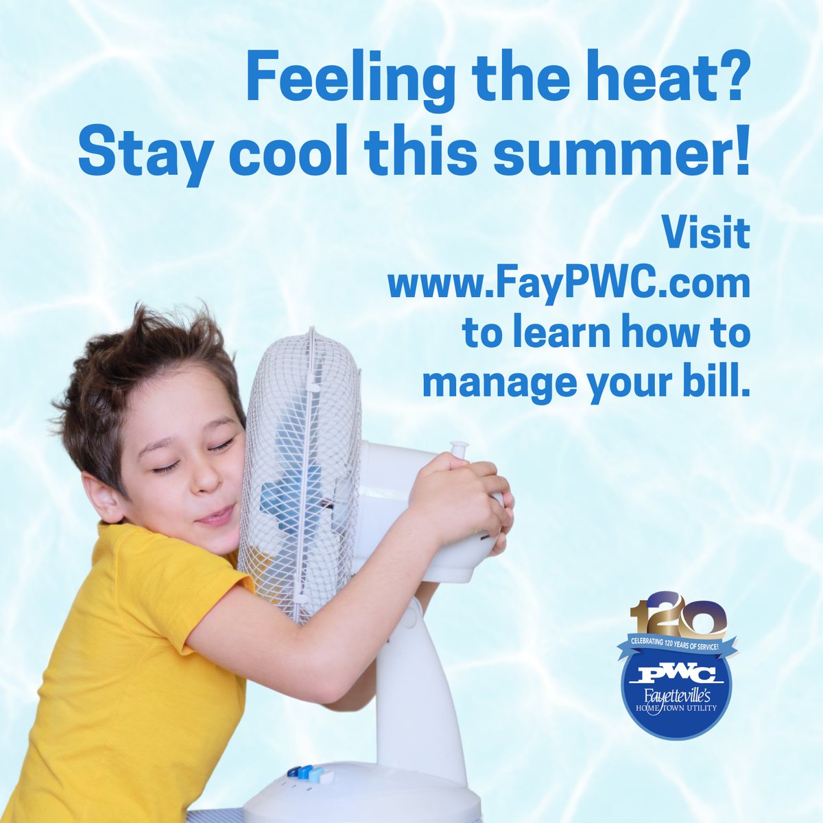 Feeling the heat? Last month, Fayetteville had 15 days over 90°F—and your HVAC system  likely worked overtime to keep your family cool. That extra effort means higher usage and higher bills. Try this tool: Temp Tracker to help you manage your energy use- FayPWC.com/TempTracker/