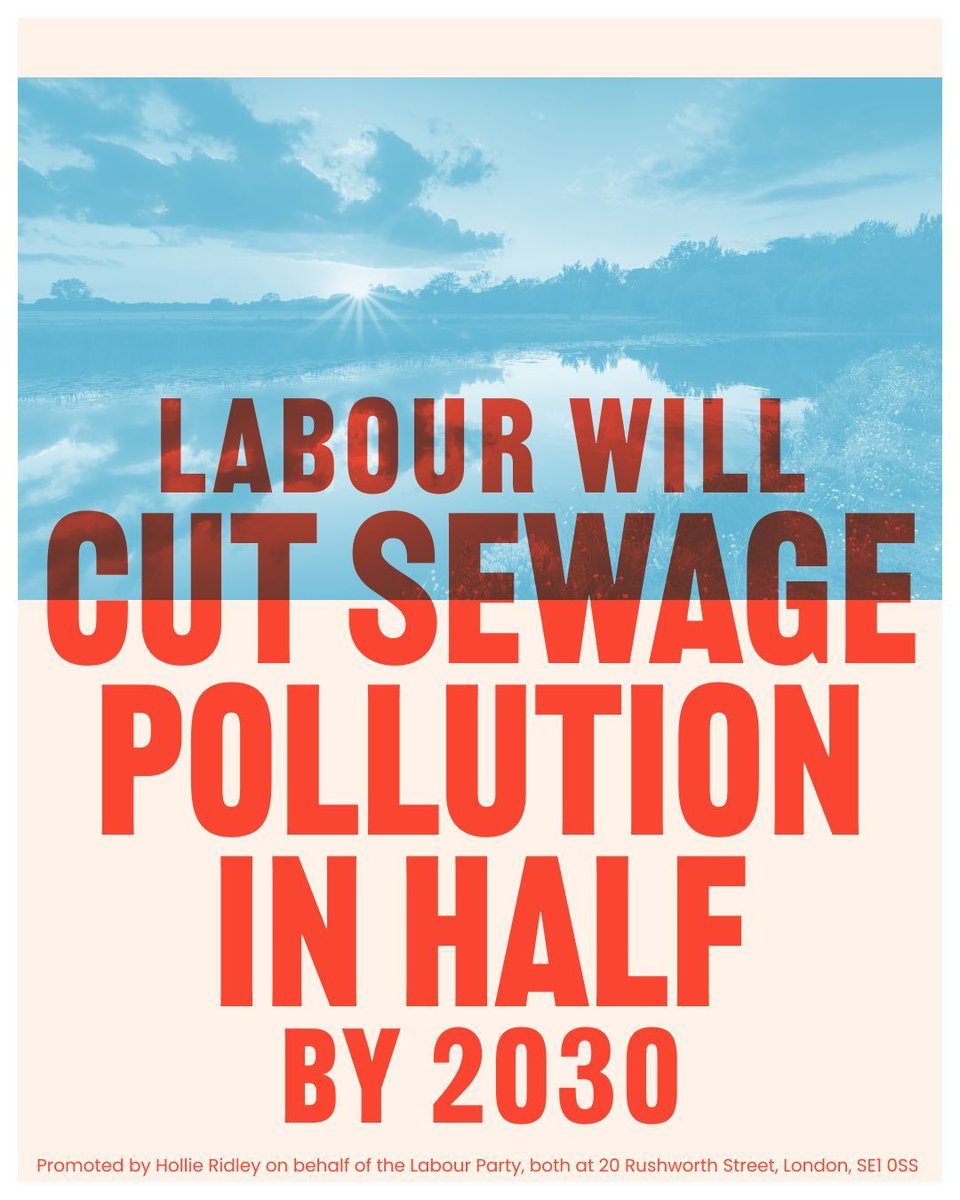 UKLabour's tweet image. Under the Conservatives, our waterways were turned into open sewers. We will clean up their mess with serious action and halve sewage pollution this decade.