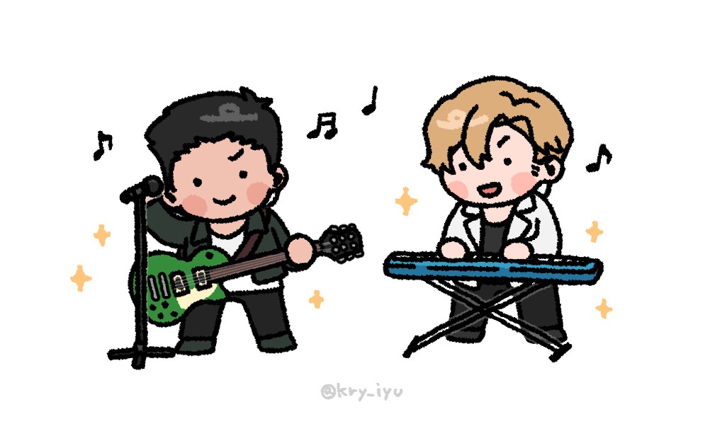 kry_iyu's tweet image. 🎸💚🎹💙