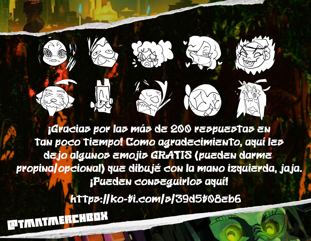 tmntmerchbox's tweet image. ¡Este es un agradecimiento a todos los que mostraron interés en la actual caja de merchandising de Turtle! Y como agradecimiento, ¡aquí les dejo algunas cositas divertidas!
ko-fi.com/s/39d5f08eb6
#rottmnt #tmnt #tortugasninja