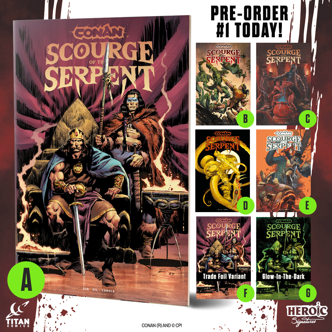 ComicsTitan's tweet image. The new Conan epic starts this September!
Written by @JimZub, with art by Ivan Gill, check out the Scourge of the Serpent #1 covers and pre-order your favorites here: bit.ly/44InEZu
#ConantheBarbarian @HeroicSignature
