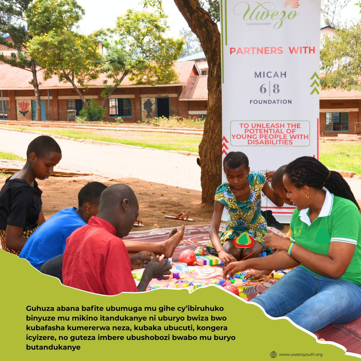 Uwezo Youth Empowerment (@uwezorwanda) on Twitter photo Bringing together Children with #disabilities during #SchoolHolidays through various #games is a powerful way to promote their well being, build friendships, boost self-confidence, and develop their diverse abilities.
<a href="/ncpdrwanda/">NCPD Rwanda</a> <a href="/SCIRwanda/">Save the Children Rwanda & Burundi</a> <a href="/Rwanda_Child/">National Child Development Agency | Rwanda</a> #Micah <a href="/ablechilduk/">Able Child</a> Bringing together Children with #disabilities during #SchoolHolidays through various #games is a powerful way to promote their well being, build friendships, boost self-confidence, and develop their diverse abilities.
<a href="/ncpdrwanda/">NCPD Rwanda</a> <a href="/SCIRwanda/">Save the Children Rwanda & Burundi</a> <a href="/Rwanda_Child/">National Child Development Agency | Rwanda</a> #Micah <a href="/ablechilduk/">Able Child</a>