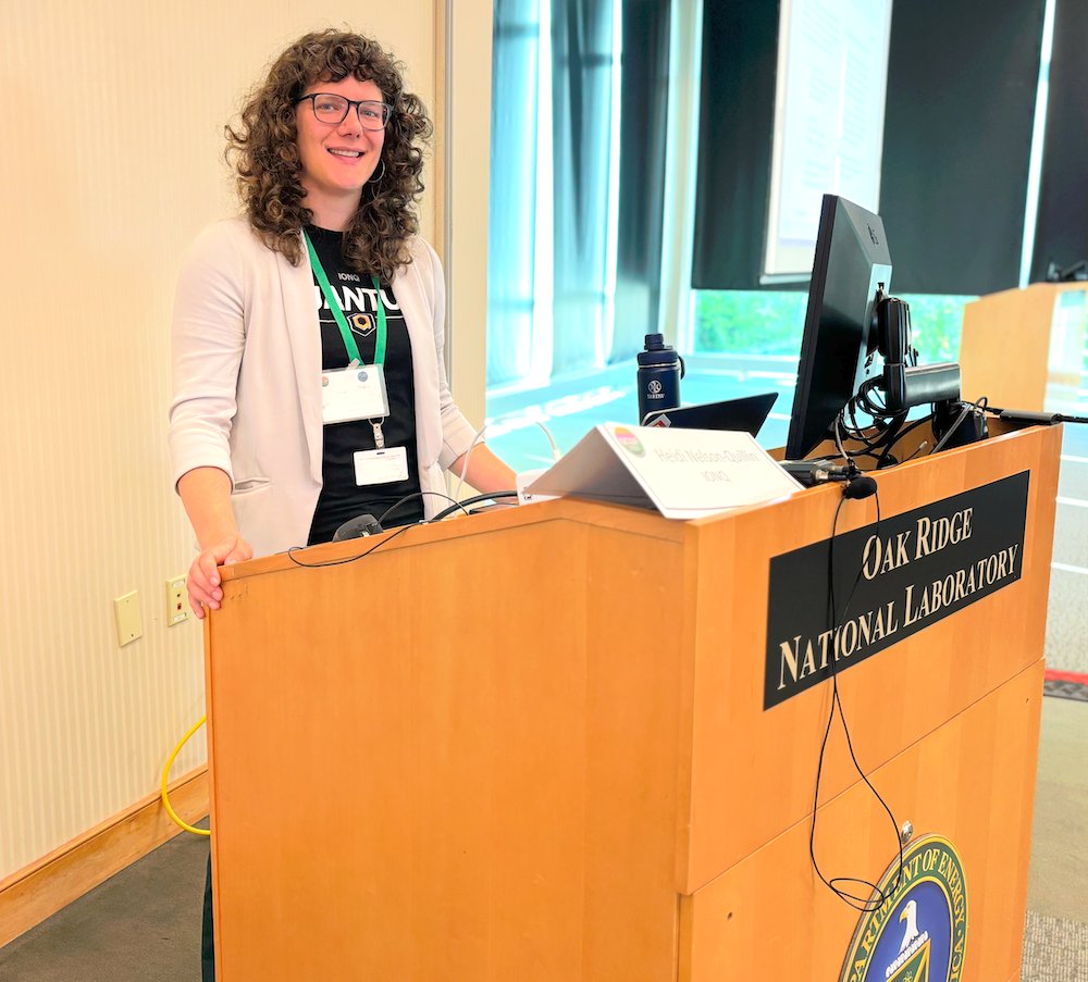 OLCFGOV's tweet image. The fifth annual Quantum Computing User Forum kicked off this morning at @ORNL with a workshop from @IonQ_Inc's Heidi Nelson-Quillin: Exploring the IonQ Quantum Cloud and Systems: From Hello World to Hybrid Applications.✨