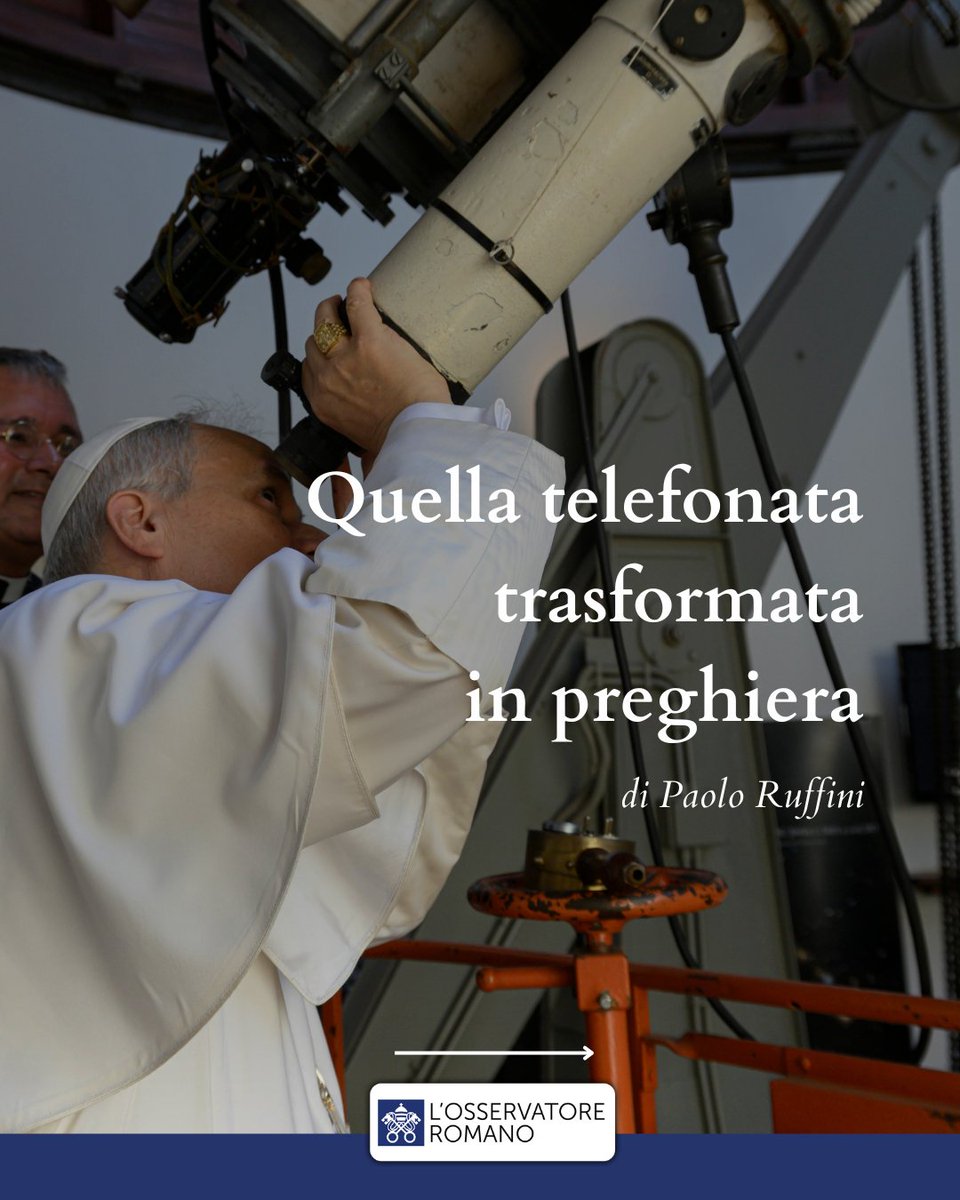 oss_romano's tweet image. #PapaLeoneXIV #LeoneXIV
Quella telefonata trasformata in preghiera
La telefonata con Buzz Aldrin, il secondo uomo a mettere piede sulla Luna esattamente 56 anni fa; e a vedere con i propri occhi la Terra da lassù.
l'editoriale di Paolo Ruffini
osservatoreromano.va/it/news/2025-0…