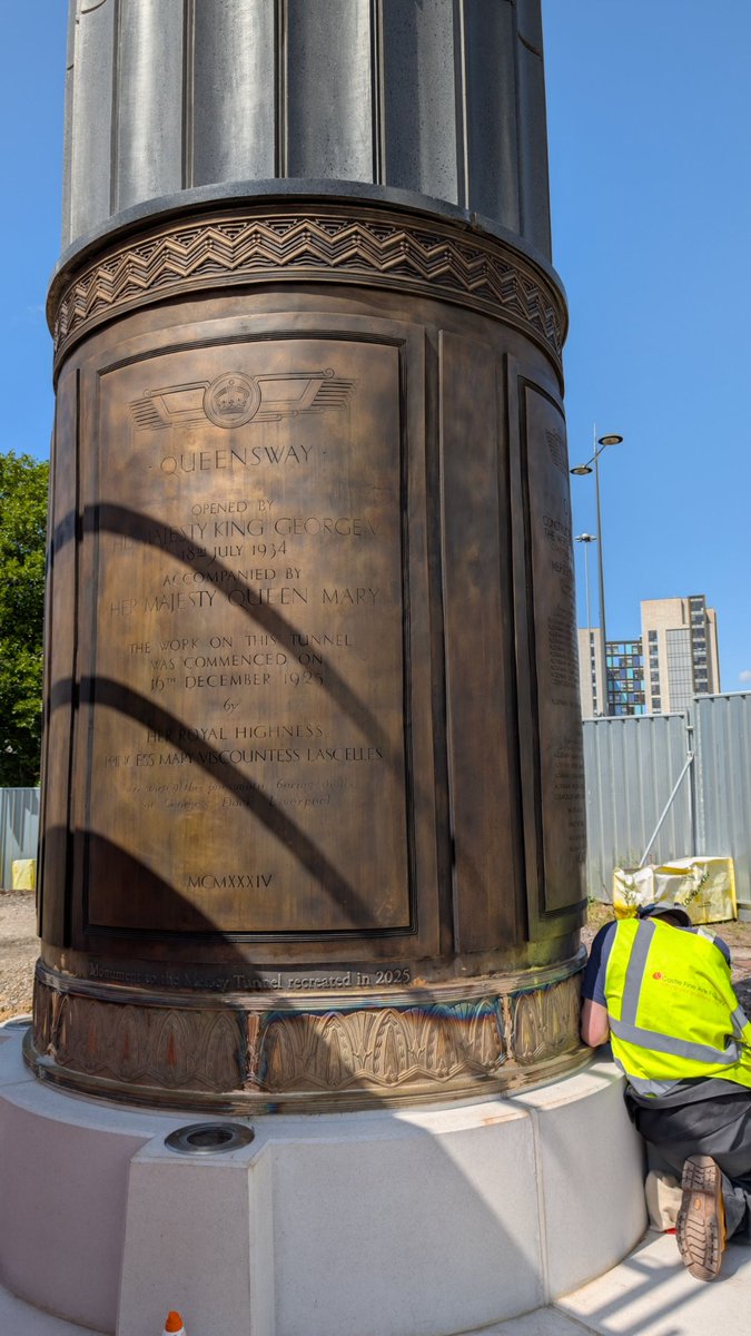 LiverpoolVista's tweet image. Queensway Tunnel monument at the Liverpool entrance.