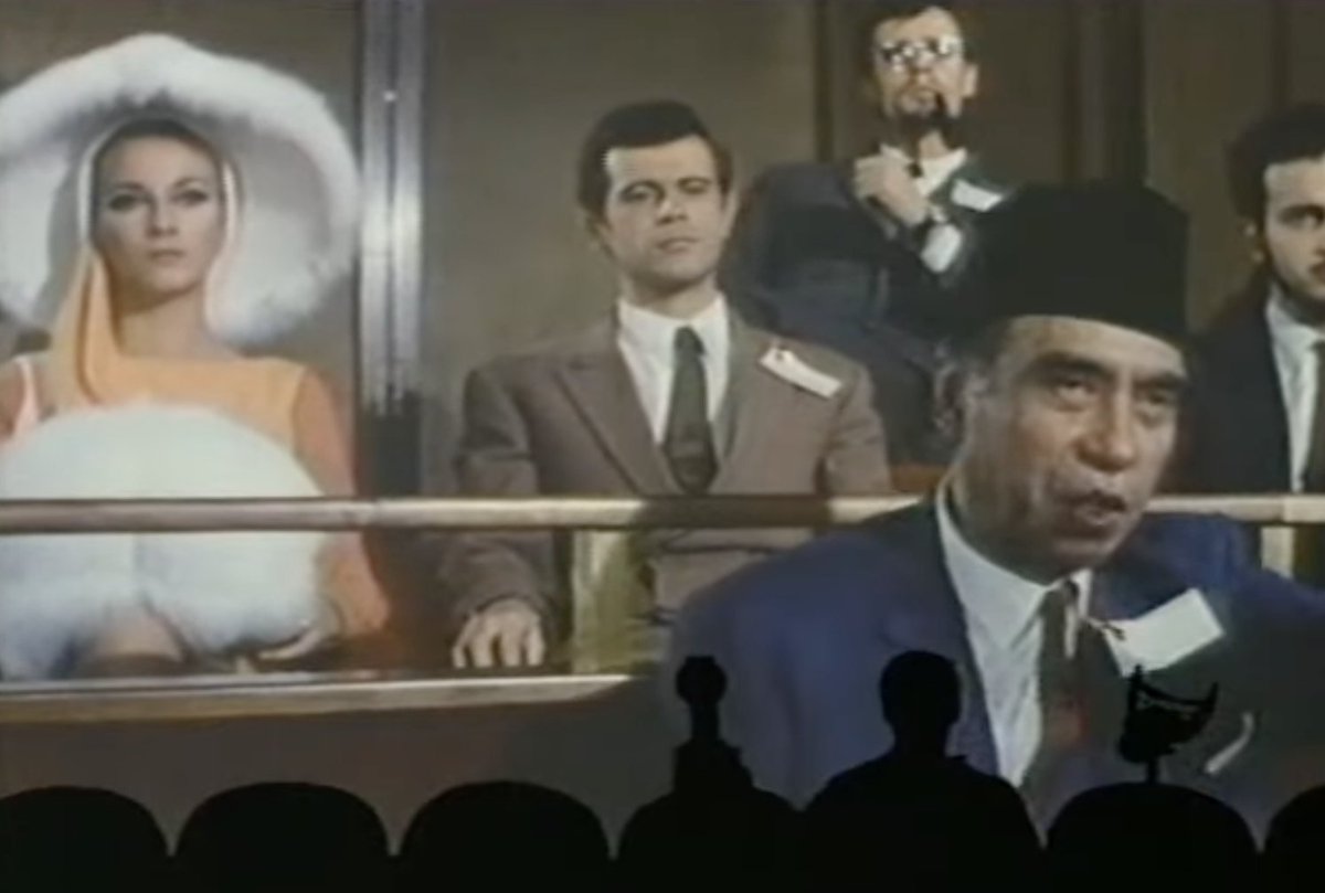 Servo: Sukarno!

**

Sukarno (1901-1970) was the first president of Indonesia after it won independence from the Netherlands in 1945. In 1967 he was deposed by one of his generals, Suharto, remaining under house arrest for the rest of his life.

**

MST3K - Operation Double 007