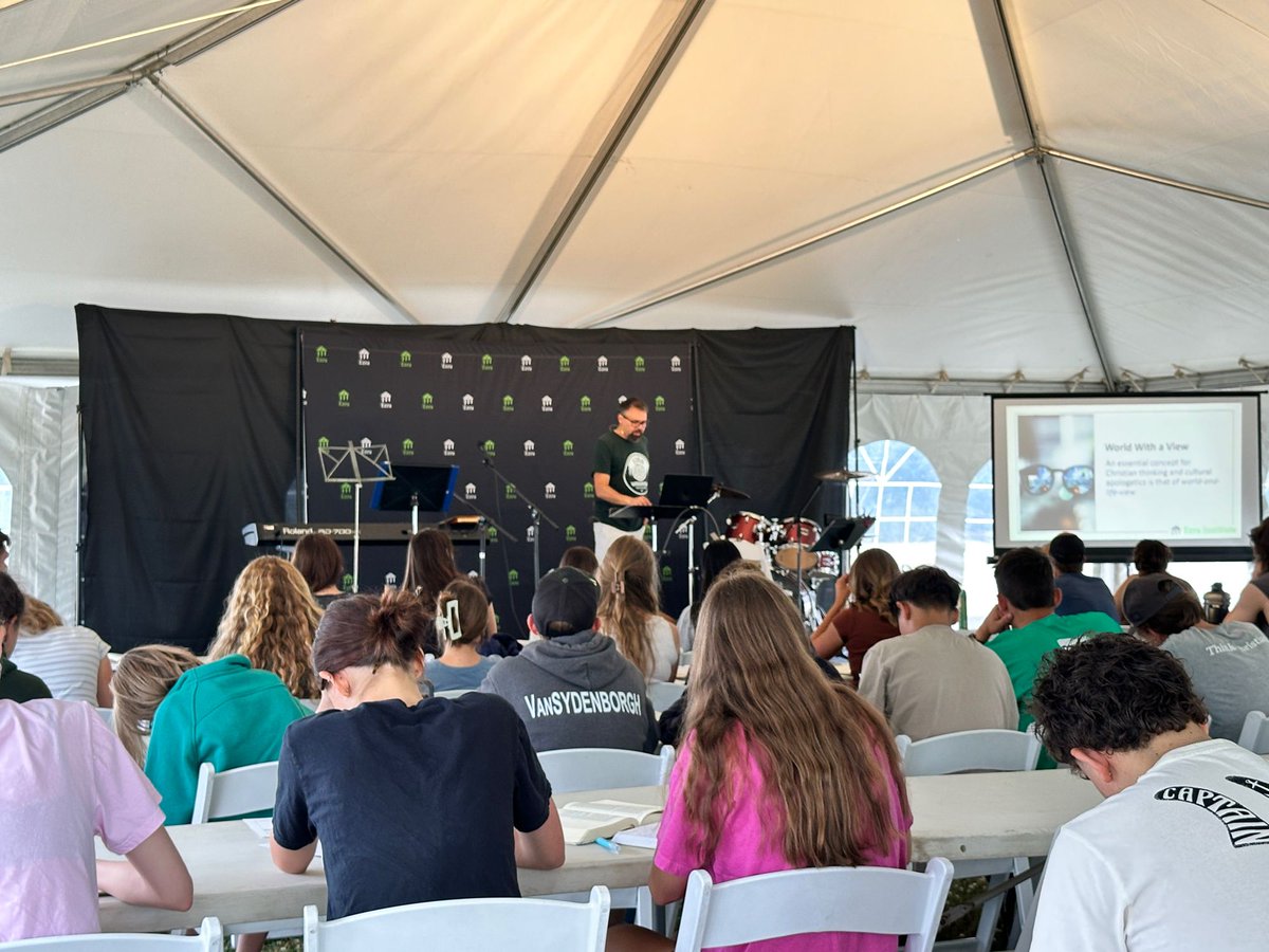 Ezra_Institute's tweet image. Day 1 of Worldview Youth Academy Canada is underway in Port Colborne, with @DrJoeBoot kicking things off! Students are diving deep into the foundations of a biblical worldview and what it means to live every area of life under the lordship of Christ. #WorldviewAcademy #JoeBoot