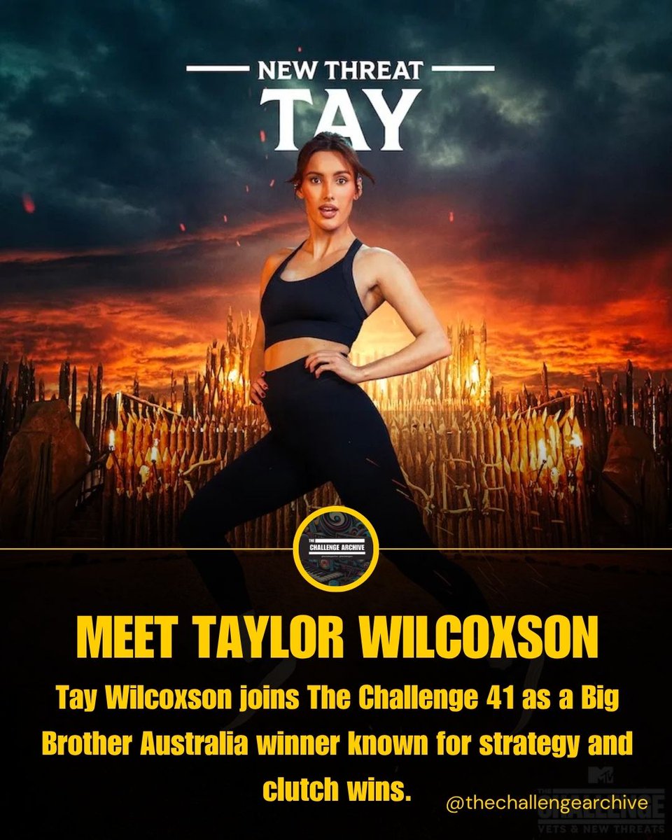 thechallengearc's tweet image. BB Australia champ Tay Wilcoxson is ready to trade strategy for strength! Can her winning instincts carry her through The Challenge 41? #TheChallenge41 #BBau