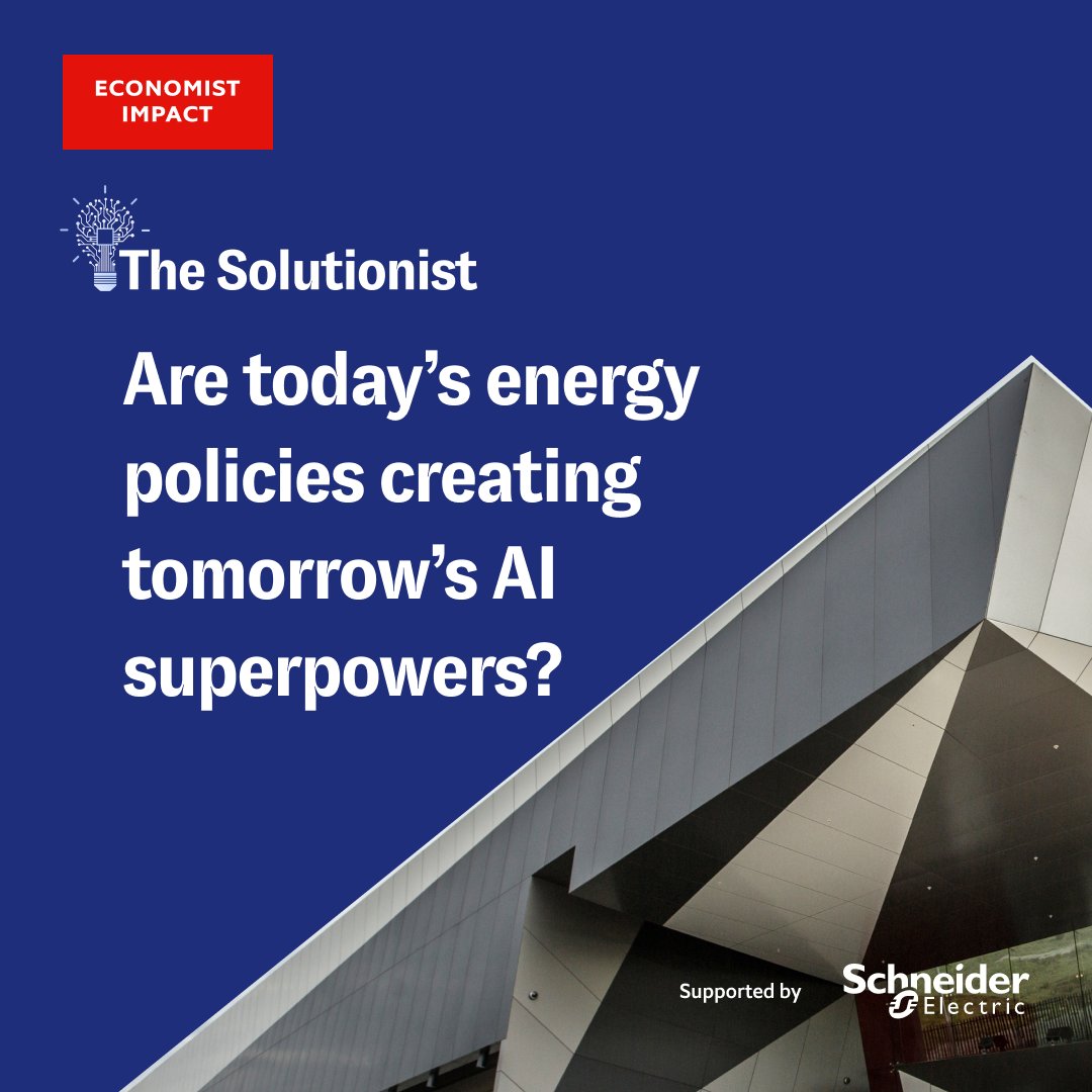 Economist Impact (@economistimpact) on Twitter photo As AI grows more powerful, its hunger for electricity is reshaping geopolitics and infrastructure. The new arms race is not for chips or data—but for clean, constant power. Who will control the energy that powers intelligence?
econimpact.co/ZL
Supported by <a href="/SchneiderElec/">Schneider Electric</a> As AI grows more powerful, its hunger for electricity is reshaping geopolitics and infrastructure. The new arms race is not for chips or data—but for clean, constant power. Who will control the energy that powers intelligence?
econimpact.co/ZL
Supported by <a href="/SchneiderElec/">Schneider Electric</a>