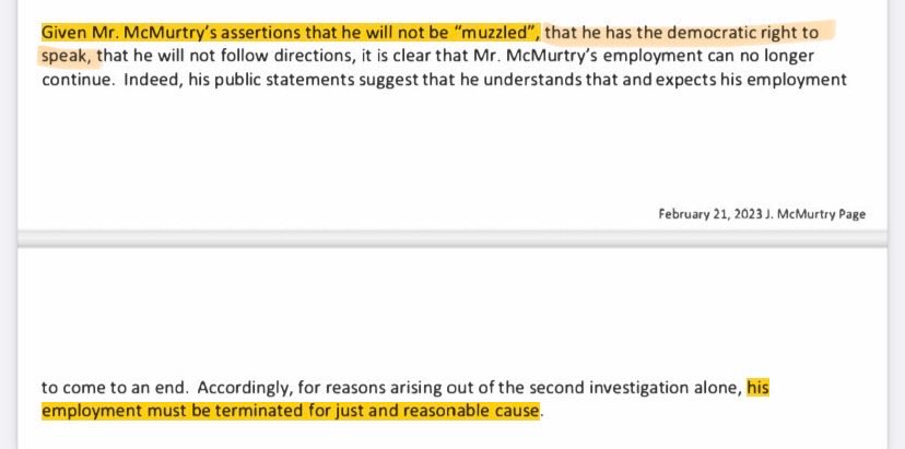 JimMcMurtry01's tweet image. I refused to be muzzled or lose my democratic right to speak, so @AbbotsfordSD said I “must be terminated.”