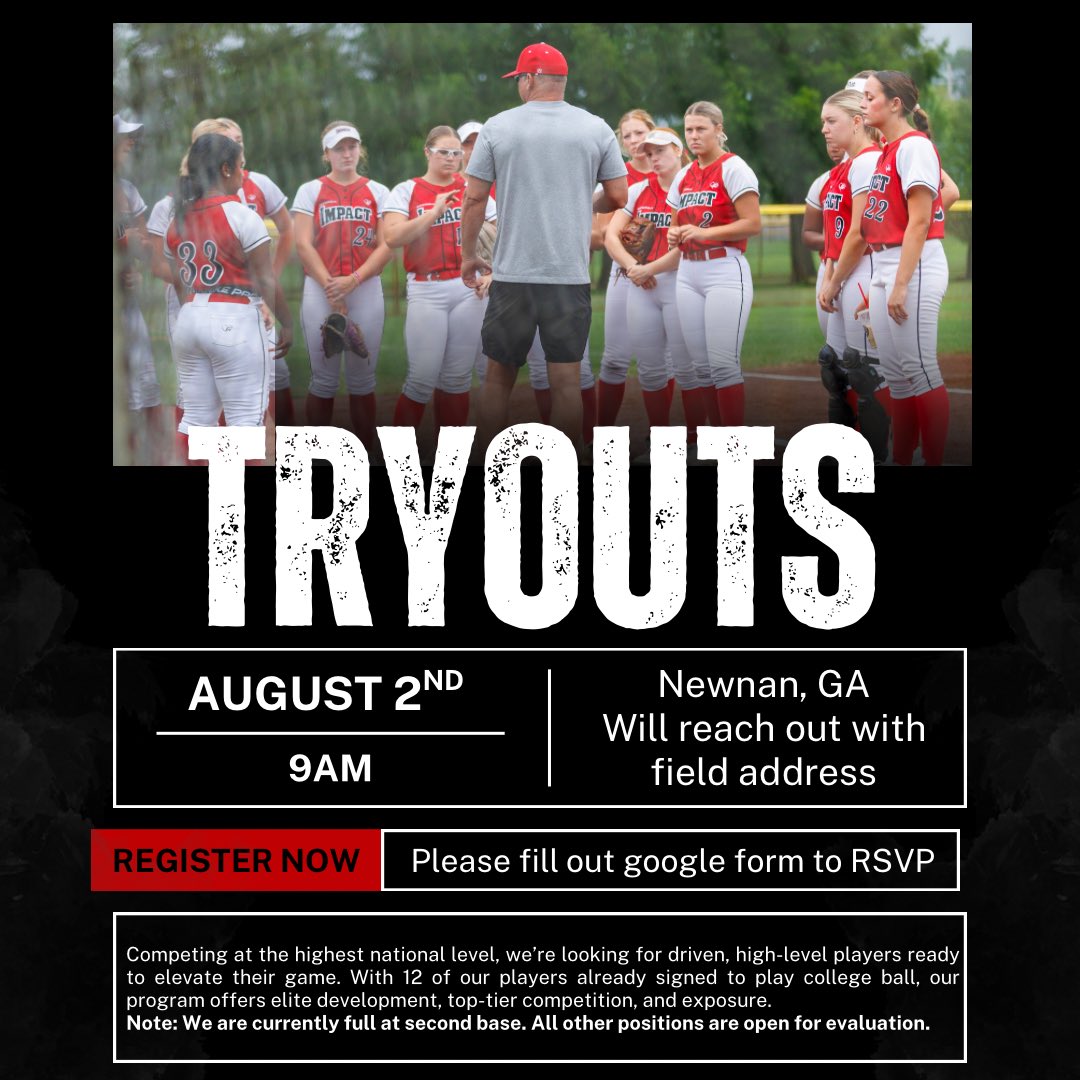 Distance isn’t an issue. 
Coach Kerry has coached players from 8U all the way to college and 16 of them have signed to play at the next level.

We don’t just build athletes.
We build trust. We build people. 

🗓 Tryouts: August 2
📍 Location sent after RSVP
✍️ Please fill out the