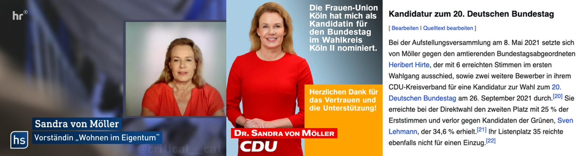 Critical__Cat's tweet image. Die in der Hessenschau interviewte Vorständin ist eine CDUlerin. Sie kandidierte für den Bundestag.