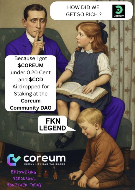 Creative Lava © (@creativelava) on Twitter photo GM Web3 ‘n Art Lovers ☀️
The future doesn’t ask for permission - but it rewards conviction.
Stake your $COREUM with the <a href="/Cor3_Community/">Coreum Community DAO</a> to ride the wave and earn bonus $CCD 🪂rewards.
Big things are coming, and you’ll want a front-row seat.
🚨NFA/DYOR
#Coreum #RWA #Airdrop GM Web3 ‘n Art Lovers ☀️
The future doesn’t ask for permission - but it rewards conviction.
Stake your $COREUM with the <a href="/Cor3_Community/">Coreum Community DAO</a> to ride the wave and earn bonus $CCD 🪂rewards.
Big things are coming, and you’ll want a front-row seat.
🚨NFA/DYOR
#Coreum #RWA #Airdrop
