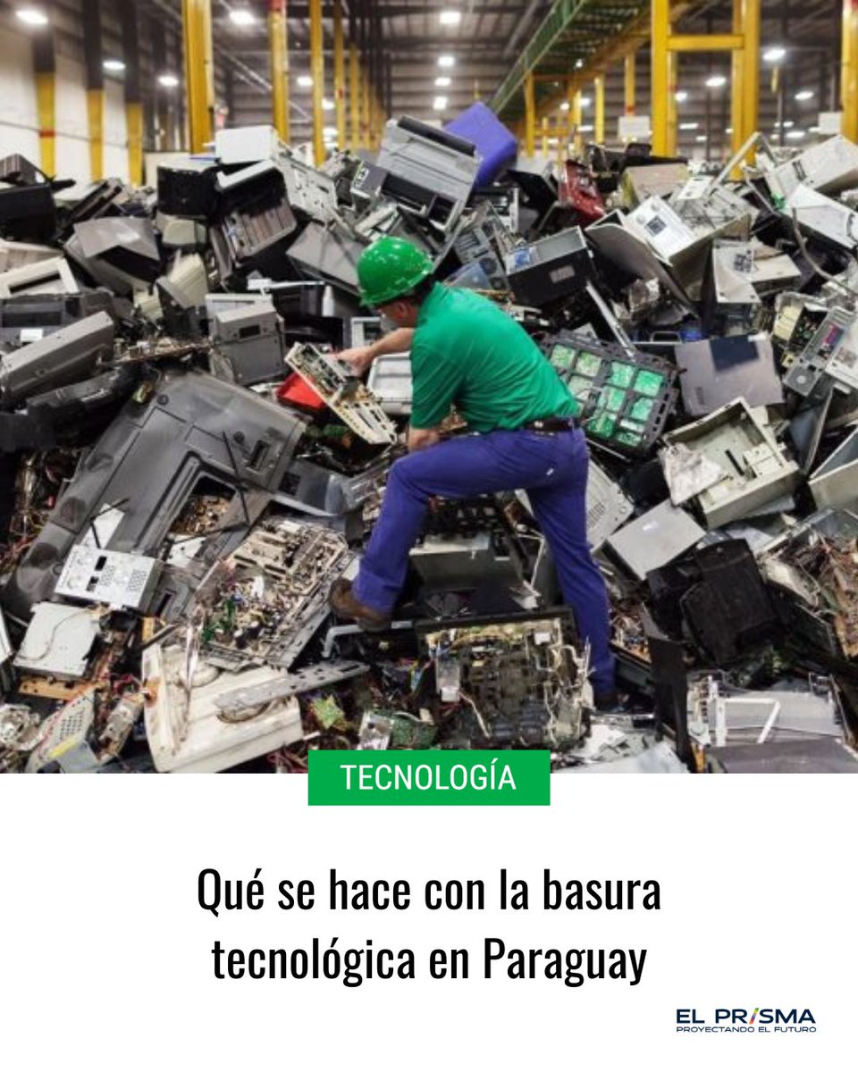 ElPrismaFuturo's tweet image. Tu celular viejo no desaparece: se transforma en basura tóxica
En Paraguay se generan más de 80.000 toneladas de residuos electrónicos al año, pero se recicla muy poco. Sin leyes claras ni control, los RAEE son una amenaza silenciosa que crece con cada pantalla que descartamos.…