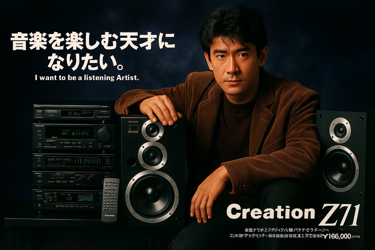 tas66dc's tweet image. スピーカーのサイズ感が…
文字の入れ方はそれっぽい