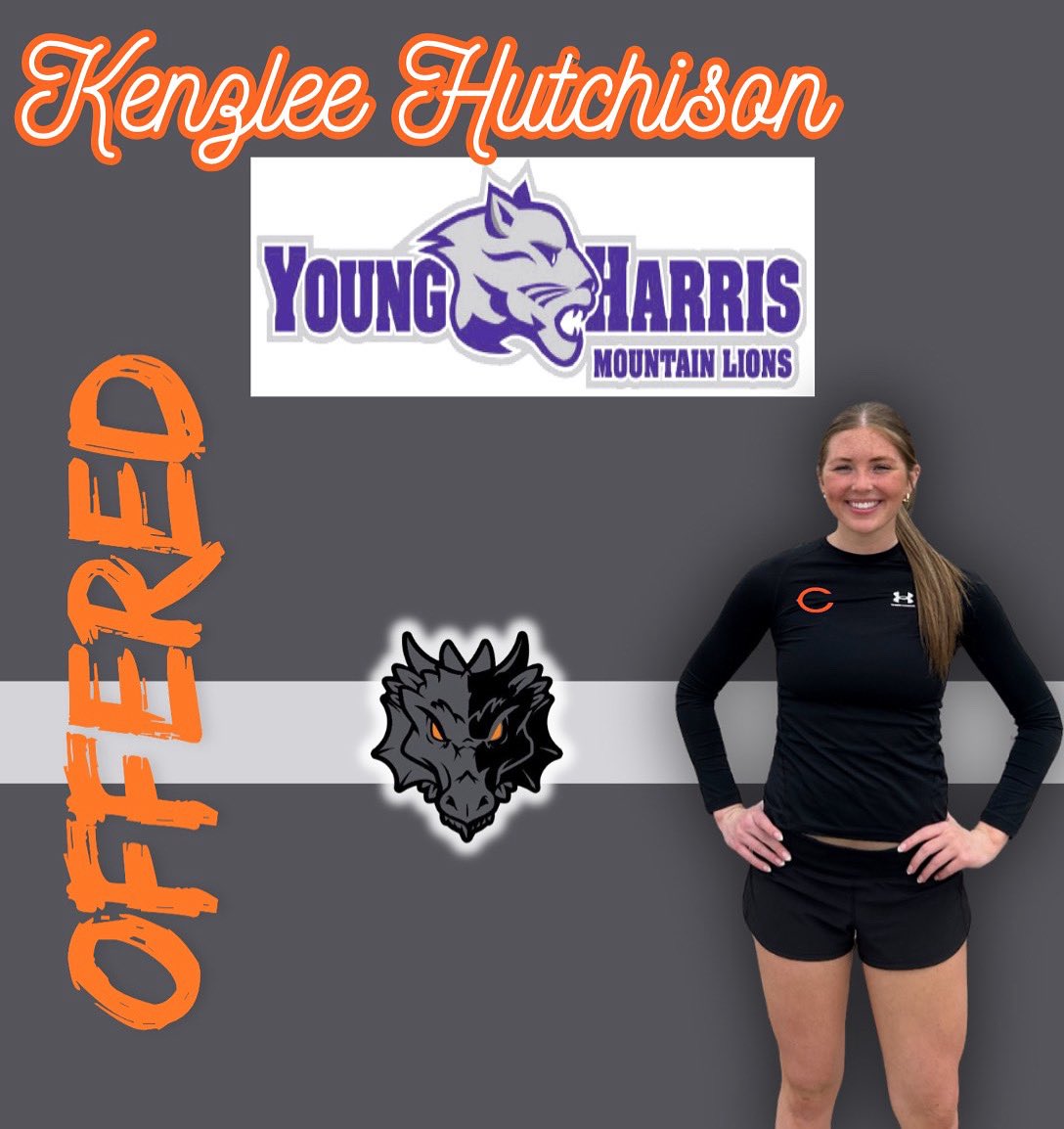 GoDragons1903's tweet image. Following a campus visit this summer, Kenzlee Hutchison received her first academic offer to Young Harris College. Congratulations Kenzlee!