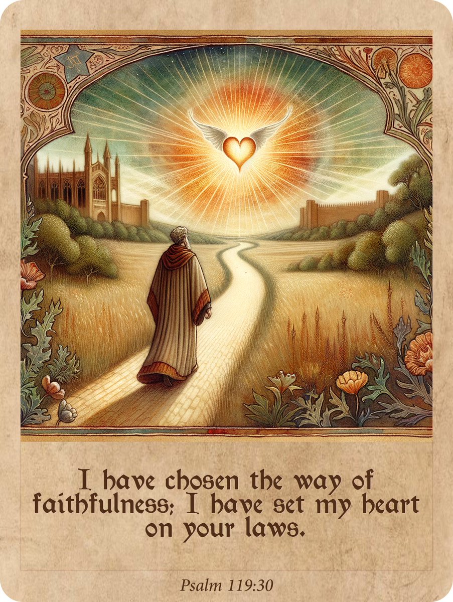bigbirdart's tweet image. Verse Of The Day: Psalm 119:30
I have chosen the way of faithfulness; I have set my heart on your laws.