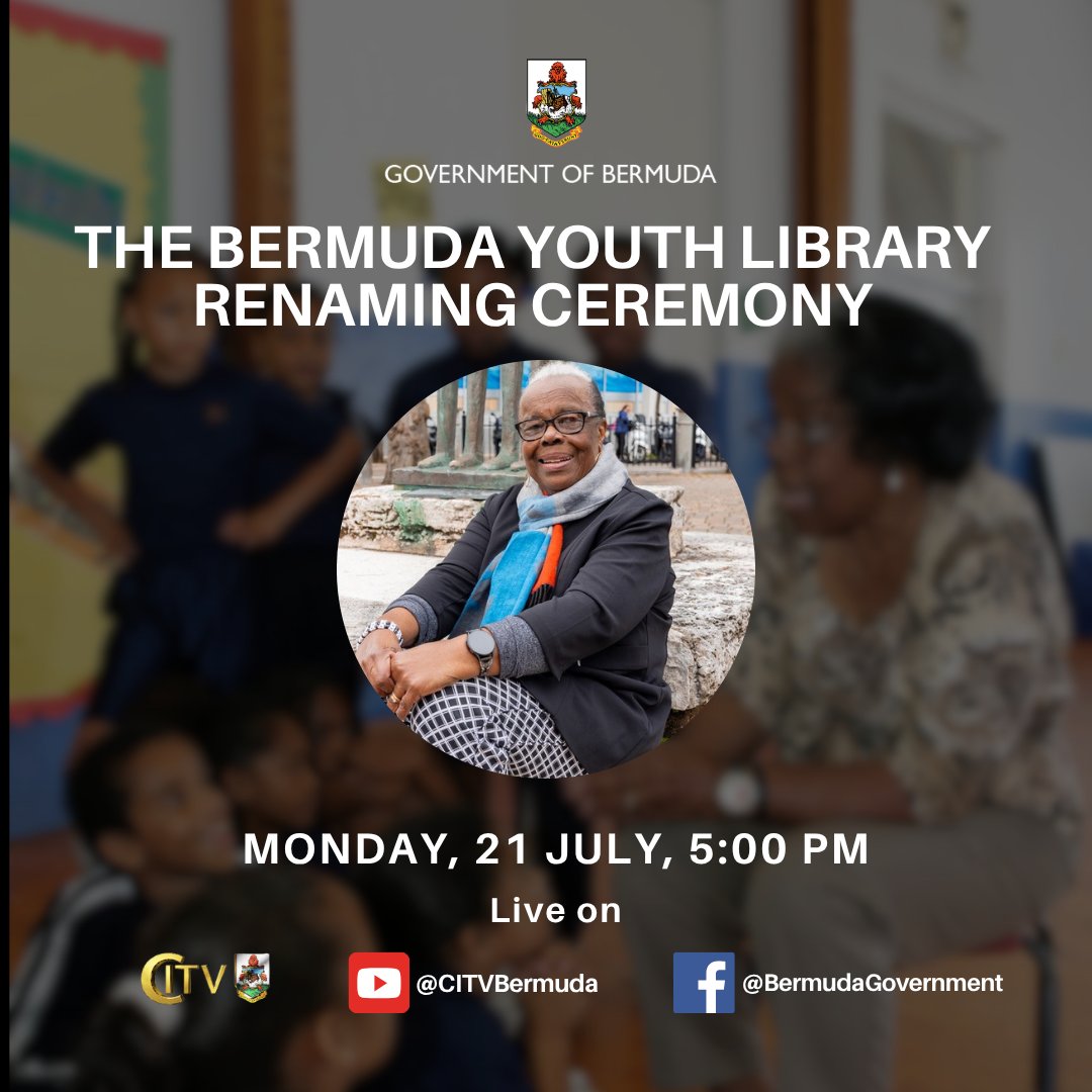 BdaGovernment's tweet image. Join us today at 5:00 p.m. for a special moment in Bermuda’s history as we officially rename the Bermuda Youth Library in honour of an extraordinary woman: Mrs. Florenz Webbe Maxwell.
The renaming celebrates her legacy as a librarian, author, cultural advocate, and youth…