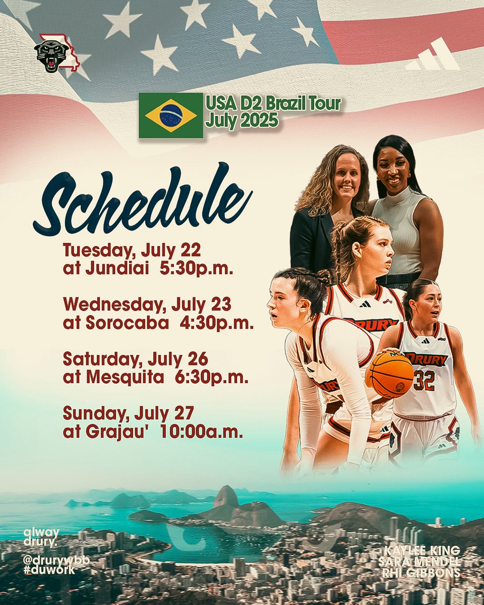 DULadyPanthers's tweet image. Hooping in Brazil! 🇧🇷
Follow along for the entire Brazil trip.
#OneDrury