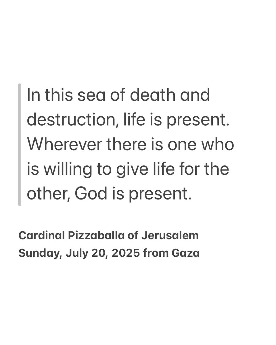 From his homily in Gaza yesterday