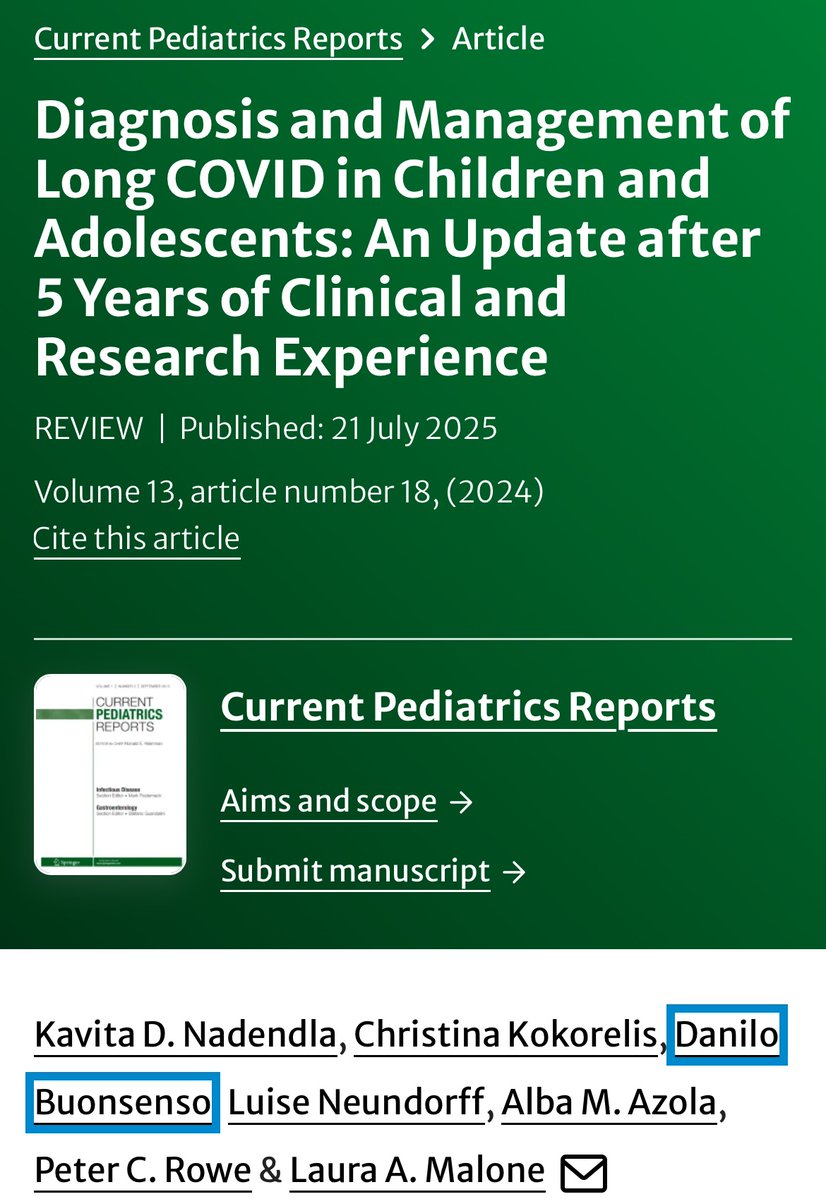 surf4children's tweet image. honored to have contributed to this piece on #LongCovid with such a dream team
link.springer.com/article/10.100…
