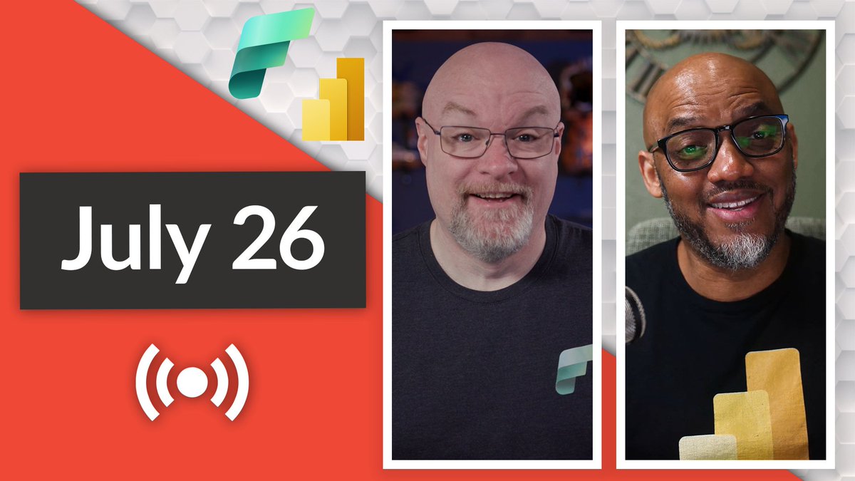 GuyInACube's tweet image. 📢🔴 Join us live as we answer your questions about #PowerBI & #MicrosoftFabric! | Saturday, July 26th @ 9:30am Central 🔴📢
Join live on YouTube - guyinacu.be/live168