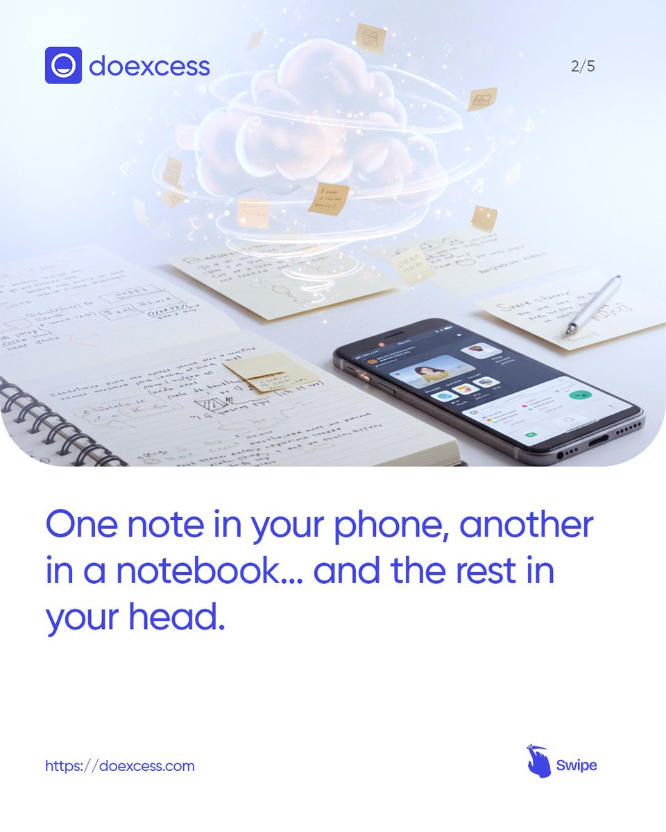 doexcess's tweet photo. Ever feel like your entire workday is scattered across 5 different apps, 3 notebooks, and your head?

Doexcess is built to bring all your work into one place — so you stop juggling and start flowing.
Let’s help you breathe again.

#Doexcess #WorkMadeSimple #TaskManagement https://t.co/e5NnhpBMXj