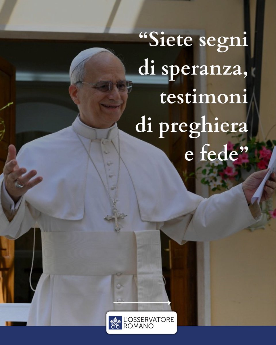 oss_romano's tweet image. #PapaLeoneXIV #LeoneXIV
«Siete segni di speranza testimoni di preghiera e fede»
Leone XIV in visita presso la Casa di riposo per anziani “Santa Marta” a Castel Gandolfo
osservatoreromano.va/it/news/2025-0…
