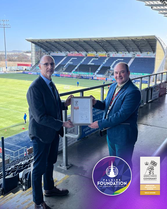 🎖 We are proud to share that Falkirk Foundation has achieved the Gold Employer Recognition Award for our commitment to supporting the armed forces community.

From no award to Bronze, Silver and now Gold in four years, we thank everyone who helped us reach this milestone.