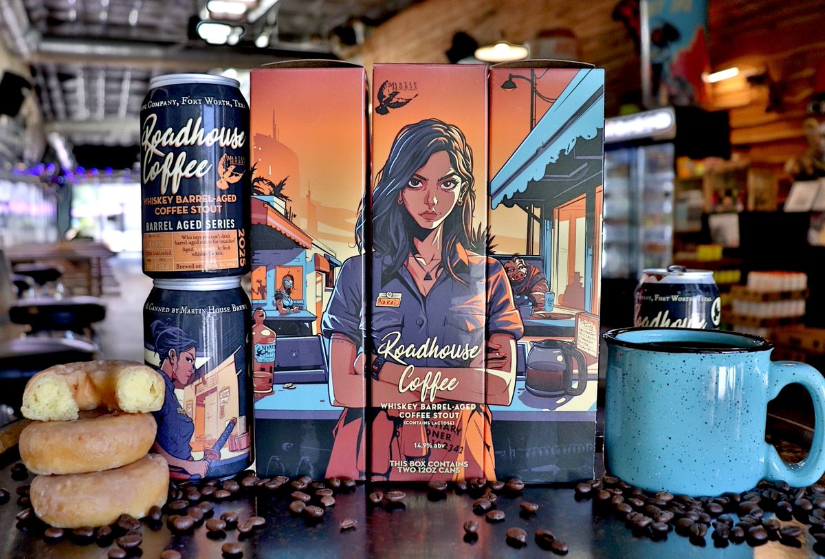 MartinHouseBrew's tweet image. ☕️ Roadhouse Coffee 2025 batch goes into distro this week. Aged 7.5months. 14.9%. Looks like motor oil. It's our #1 stout on Untappd and we are very grateful to have it back. Be on the lookout at a retailer near you. Request it! Thanks yall. Cheers.