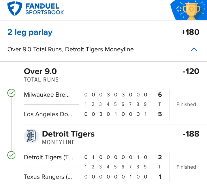 WOWWWW 3/3 ON FREE MLB PLAYS ✅✅✅

Cash the +180 parlay from <a href="/GetBettorOdds/">Bettor Odds</a> 🤝

Who tailed??