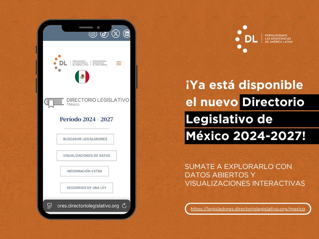 🇲🇽 ¡Lanzamos el Directorio Legislativo de México 2024-2027!

Accedé a perfiles de diputados y senadores, su formación, trayectoria y participación legislativa.

Descubrí visualizaciones interactivas sobre la composición de las cámaras y las comisiones.