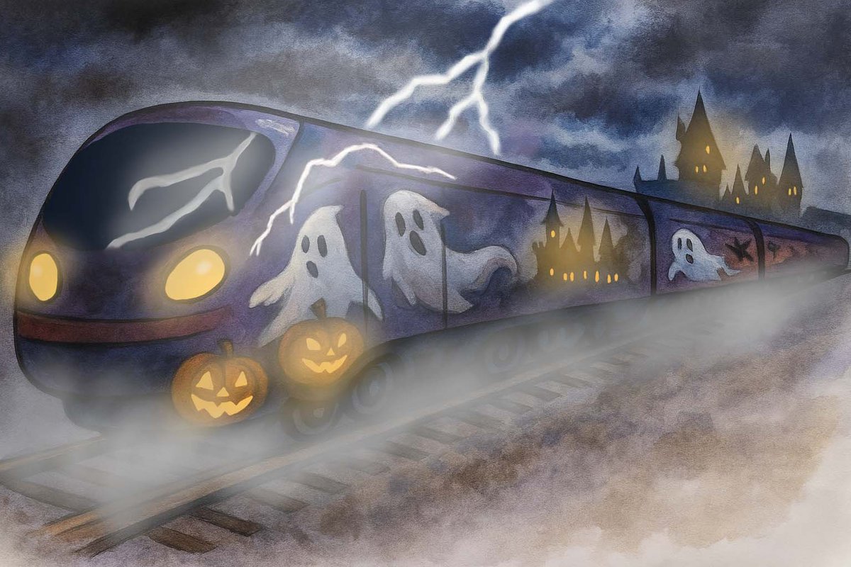 HeartCRP's tweet image. @railway200 Train Wrap competition winners. Each day we will celebrate the winning designs - today we applaud Georgia Wells from West Coventry Academy & her spookastic entry for the 12-16 group. #art #Railway200